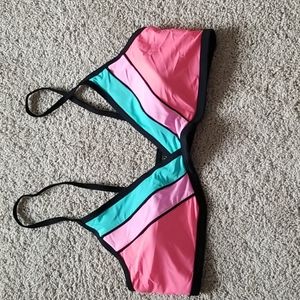 Color block swim top